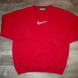 Men Nike Center Check Swoosh Sweatshirt Pullover L